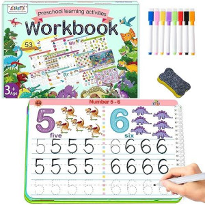 Alianfly Preschool Learning Activities Educational Workbook - Toddler Prek Montessori Handwriting Practice Activity Tracing Toys Busy Book For Kids, Autism Learning Materials And Abc Learning Book