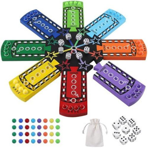 Medikaison Splicing Wahoo Board Game Original Aggravation Board Game Color Printing Portable Gaming Board Easy To Install For 8 Players Splicing Game Board 8 Colors 32 Marbles(8 Players-Splicing)