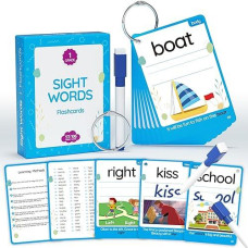 Wjpc 55 Cards, 106Pcs High Frequency First-Grade Sight Words Flash Cards, 1St Grade Phonics Learning Cards For 5,6,7,8 Years Ages Kids Boys, Girls Learn To Read, Write, Association, Sentence Making