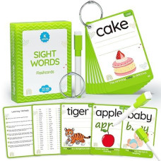 Wjpc 55 Cards, 106 Pcs High Frequency Sight Words Flash Cards (Kindergarten), Toddler Flash Cards For Kids Ages 4,5,6,7 Years. Learn To Read, Write, Sentence-Making