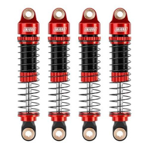 Injora Threaded Shock Absorber Oil Damper 53Mm For Redcat Ascent18 1/18 Rc Crawler Upgrade(Red)