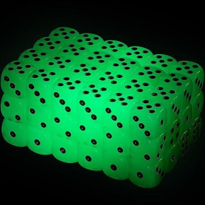 Sumind Glow In The Dark Dice 6 Sided Dice With Black Velvet Pouches For Table Board Games, Party Favors, Toy Gifts(72 Pieces)