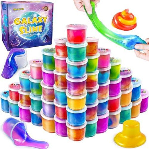 Yopinsand 50 Pack Galaxy Slime Kit, Slime Party Favors For Kids, Stretchy & Non-Sticky Slime Pack, Slime Toy For Boys Girls 5-12