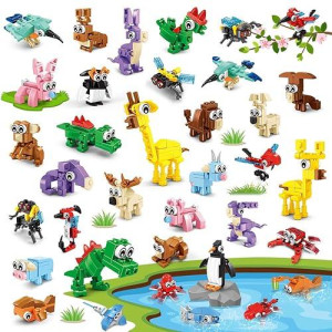 Insoon 30 Packs Animal Party Favors For Kids, 810 Pcs Mini Animal Building Block Toy Set For Goodie Bag Fillers Classroom Prizes Birthday Children'S Day Christmas For Boys Girls Student Ages 6+