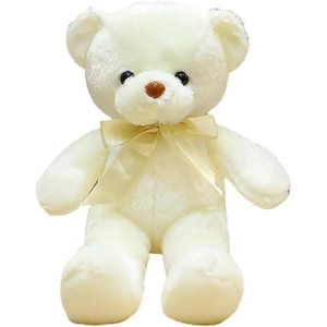 Wgxzyq Teddy Bear Stuffed Animal, 12 Inch Soft Cuddly Stuffed Plush Bear, Gifts For Kids Baby Toddlers On Baby Shower, Valentine'S Day (A-White)