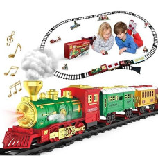 Train Express Set With Lights & Sounds - Electric Kids Train With Large Tracks - Birthday Gift For Kids Ages 4-8 - Fun Toy Boys And Girls