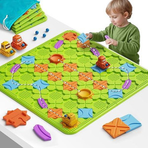 Logical Road Builder Puzzle Games, Stem Family Big Board Maze Game, Educational Smart Brain Teasers Puzzles Toys, Preschool Learning Early Montessori Birthday Gifts For Kids Boys Girls Age 4 5 6 7 8