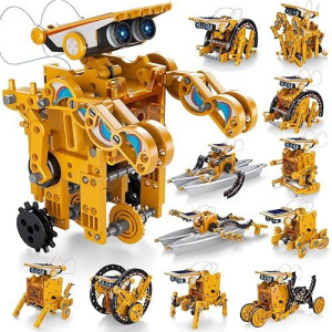 Stem 12-In-1 Education Solar Robot Toys For Boys Ages 8-13, Diy Stem Building Science Kit Birthday Gifts For Kids 8 9 10 11 12 13 14 Years Old, Solar Powered By The Sun