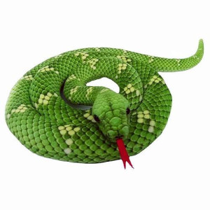 Xshelley 120 Inch High Simulation Extra Long Snake, Soft Plush Toy, Snake Stuffed Animal, Large Stuffed Animal Toy, Children'S Toy Gift (Green)