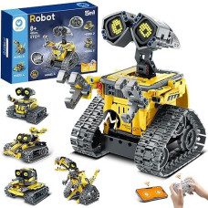 Sillbird Robot Building Kit With Remote Control For Boys Ages 8-14, Stem Coding Robotics Technic Toy Birthday Creative Gifts For Kids, Buildable 5In1 Models With 435 Pieces