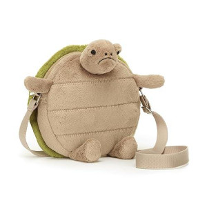 Jellycat Timmy Turtle Plush Bag, 10" | Crossbody & Shoulder Purse | Fun & Unique Handbag