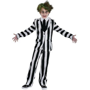 Party City Beetlejuice Costume For Boys - Costume Includes Jacket With Attached Shirt & Tie And Pants - Costumes For Halloween, Birthday Parties, & Themed Events Multi