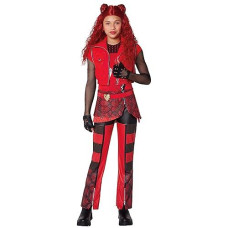 Spirit Halloween Descendants: The Ride Of Red Kids Red Jumpsuit Costume | Officially Licensed | Theatrical Outfit