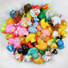 Assorted Rubber Duck Small Rubber Ducks In Bulk Baby Shower Bath Toy For Kids Toddler Birthday Christmas Party Favors Stocking Stuffers Classroom Incentives (Assortment Ducks 36Pcs)