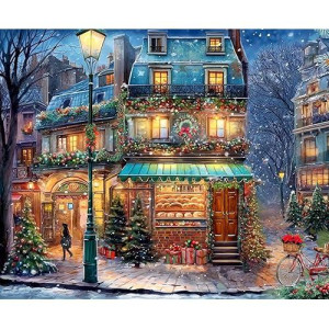 Springbok'S Winter Wonderland Cafe 500 Piece Jigsaw Puzzle Is A Picturesque Holiday Scene Of A Cosy Cafe In The City