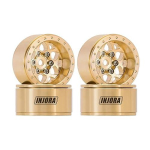 Injora 1.0 Brass Beadlock Wheel -4.7Mm Offset Rim For Trx4M Ascent18 Scx24 Fcx24 1/24 1/18 Rc Upgrade