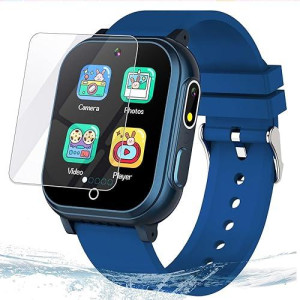 Kids Waterproof Smart Watch With 32 Games Dual Camera Music Player Pedometer Habit Tracking Hd Screen Protectors Lanyard Flashlight Storybook, Smart Watch For Kid Birthday Gifts For 5-12 Year Olds Boy