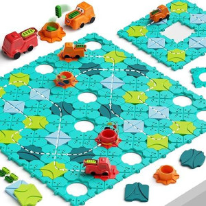 Expandable Logical Road Builder Games, Stem Family Board Game, Large Educational Smart Brain Teasers Puzzles Toys, Preschool Learning Montessori Birthday Gift For Boys Girls Age 4-8