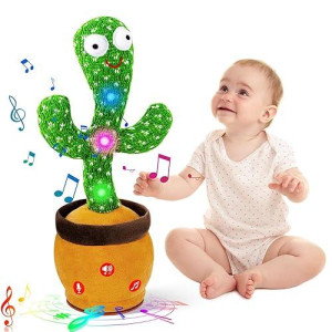 Ayeboovi Dancing Talking Cactus Baby Toy For Boys And Girls, Adjust Volume Singing Mimicking Cactus Toy Recording Repeating What You Say, Funny Cactus Toy With 120 Songs