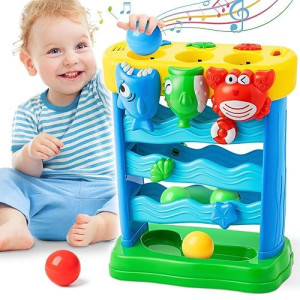 V-Opitos Musical Toys For 1, 2 Years Old Boys & Girls, Feeding Interactive Toys Gifts For Baby 6-12, 12-18 Months, Montessori Education Toys, Perfect Toddler Christmas Birthday Gifts