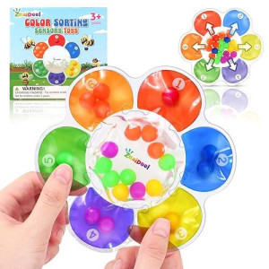 Sensory Toys Color Sorting Toys: Quiet Fidgets For Classroom Montessori Toys For Toddlers, Fine Motor Skill Games Preschool Learning Activities Calm Dwon Travel Toys For Boys Girls Gifts Ages 1-3 3-5