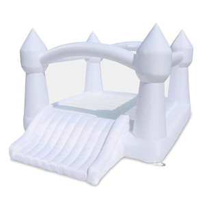 Bounceland Party Castle Daydreamer Cloud Bounce House [No Blower], 16.4 Ft L X 13.1 Ft W X 9.3 Ft H, Basketball Hoop, Trendy Neutral Color, Fun Slide & Large Bounce Area, Castle Theme For Kids