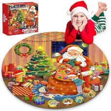 Christmas Floor Puzzles For Kids Age 4-8, 70Pcs Large Christmas Jigsaw Puzzles For Kids Age 8-10, Learn Educational Toys Xmas Gifts For Kids Boy Girls