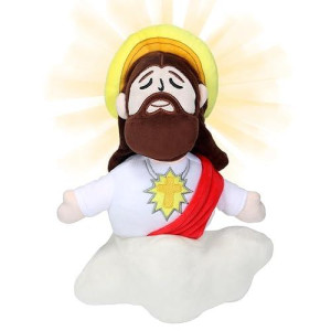 Nuokin Christmas Jesus Plush Toy Stuffed Doll Party Favor For Kids Gifts Christian Religious Stuff Classroom Christening Easter (Red)