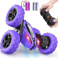 Orrente Remote Control Car, Rc Cars Toys For Ages 5-7, 2.4Ghz 4Wd Fast Rc Car Kids Toys For Ages 8-13, Double Sided 360° Rotating Monster Truck Toys For Girls Rc Truck Toy Cars For Boys