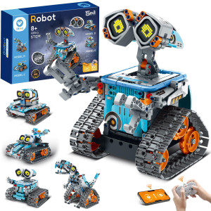 Sillbird Robot Building Kit With Remote Control Stem Gifts For Kids Age 812 Coding Buildable Technic Robotics Toy Set For Boys