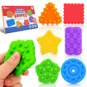 Squishy Sensory Fidget Toys For Kids Toddlers: 6 Pack Silicone Textured Sensory Toy For Autism Children Special Needs, Stretch Tactile Toy Calming Toys For Kids,Anxiety Relief Fidget Stress Toys Adhd