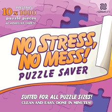 Preserve 10 X 1000, 10000 Pieces Jigsaw Puzzles - Agreatlife Puzzle Saver 60 Sheets - No Stress, No Mess Jigsaw Puzzle Glue Sheets (60 Sheets)