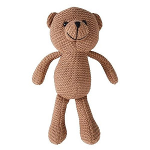 Rossoff Teddy Bear, Cute, Knitted Doll, 10'', Stuffed Animal, Cotton Stuffed, Vintage, Animals, Cuddle Bear, Baby, Toddler, Plush Animal, Soft, Brown