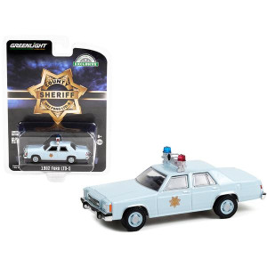 1982 Ford LTD-S Light Blue county Sheriff Hobby Exclusive 164 Diecast Model car by greenlight