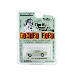 1967 Ford Mustang Limelite green She country Special Bill goodro Ford Denver colorado Hobby Exclusive Series 164 Diecast Model car by greenlight