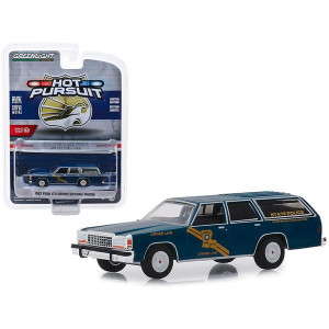 1987 Ford LTD crown Victoria Wagon Louisiana State Police crime Scene Investigation crime Lab Hot Pursuit Series 32 164 Diecast Model car by greenlight