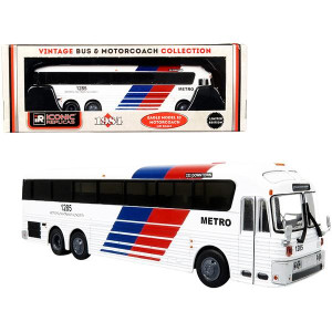 1984 Eagle Model 10 Motorcoach Bus 222 grand Parkway Downtown Houston Metropolitan Transit Authority (Texas) Vintage Bus & Motorcoach collection 187 (HO) Diecast Model by Iconic Replicas