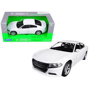 2016 Dodge charger RT White 124-127 Diecast Model car by Welly