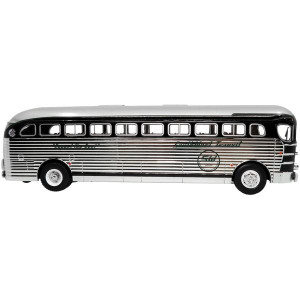 1948 gM PD-4151 Silversides coach Bus Southwest Transit: Expect the Best Vintage Bus & Motorcoach collection 143 Diecast Model by Iconic Replicas