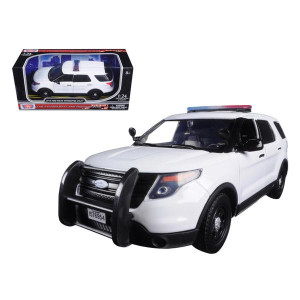 2015 Ford Police Interceptor Utility Unmarked White 124 Diecast Model car by Motormax