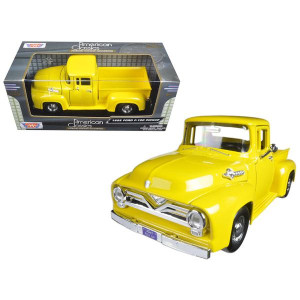 1955 Ford F-100 Pickup Truck Yellow 124 Diecast Model car by Motormax