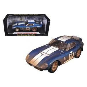 1965 Shelby cobra Daytona 98 Blue with White Stripes After Race (Dirty Version) 118 Diecast Model car by Shelby collectibles