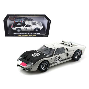 1966 Ford gT-40 MK 2 98 White 118 Diecast car Model by Shelby collectibles