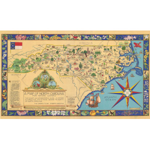 A North carolina Map for Nature Lovers Puzzle