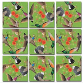 Scramble Squares Hummingbirds 9 Piece challenging Puzzle - Ultimate Brain Teaser and Mind game for Young and Senior Alike - Engaging and creative With Beautiful Artwork - By BDazzle