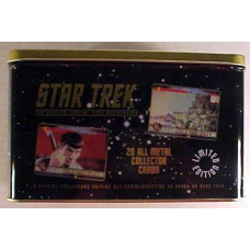 Star Trek 30th Anniversary Metal Tin and 20 All Metal collector Trading cards