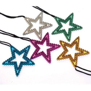 US Toy Metallic Star Necklaces