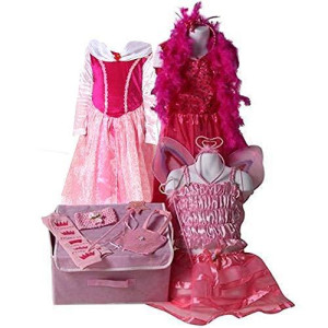 girls classic Princess costume Dress Up Trunk - Standard Pink Princess Sleeping Beauty Trunk - Size 24