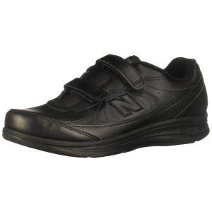 New Balance Mens 577 V1 Hook and Loop Walking Shoe, Black, 12 XW US