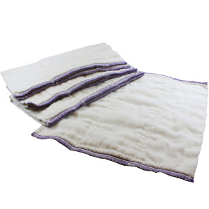 Osocozy Better Fit Unbleached Prefold cloth Diapers -100% cotton, gauze Weave, Sized for Tri Folding - Size 1 - (Infant 4x8x4 Fits 6-16 lb) - 1 Dozen
